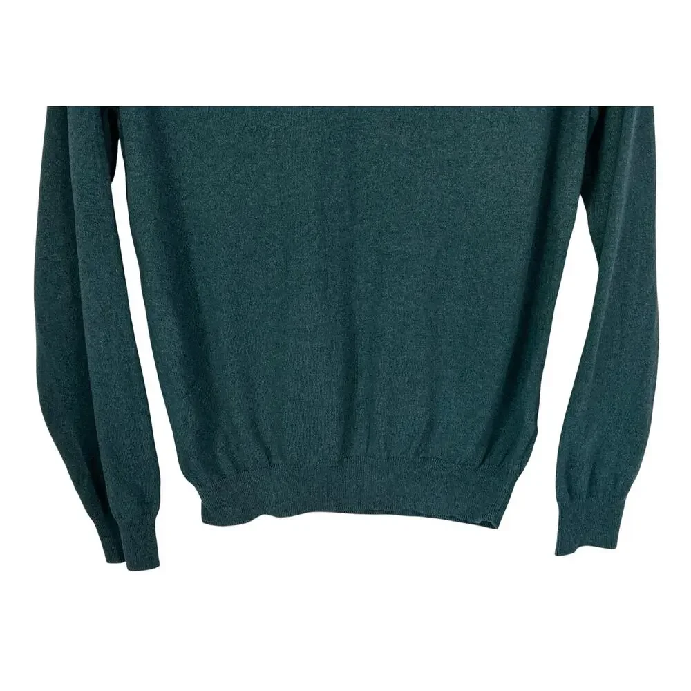 J. Crew Cotton Cashmere V-Neck Sweater Teal 29235 Mens Size M